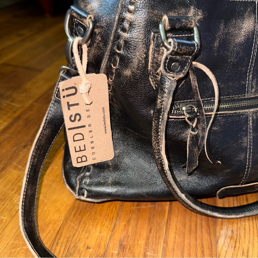 BED|STU Black Leather Shoulder Bag - Picture 2 of 7